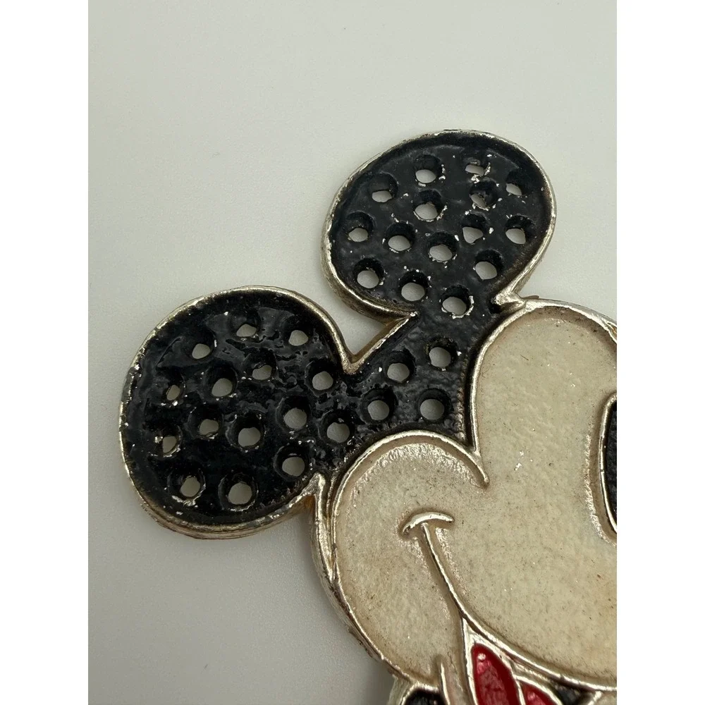 Vintage Walt Disney Productions Mickey Mouse Metal Earring Holder Stand Enamel